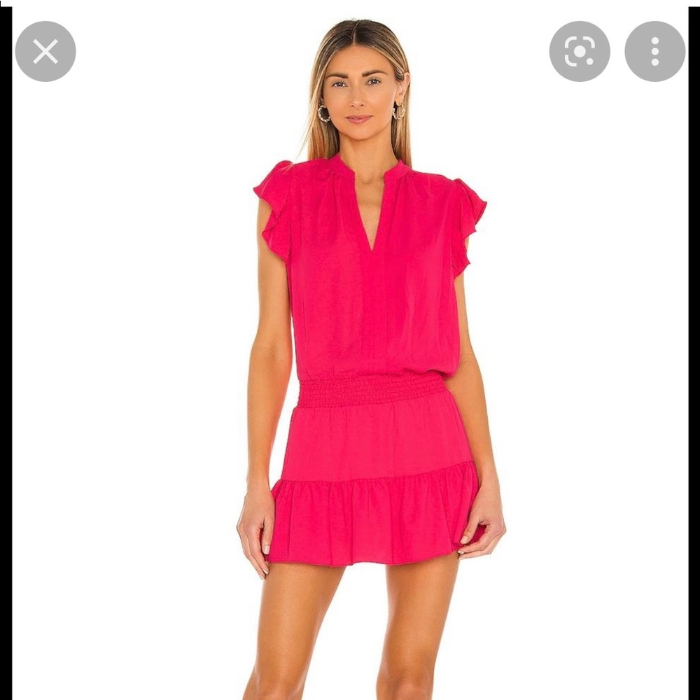 Amanda Uprichard Lela Ruffle Romper Begonia